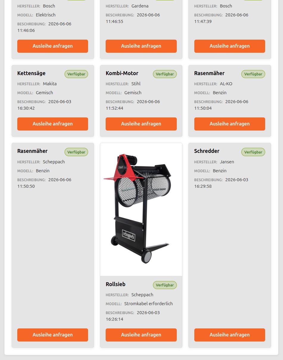 Schregali — Gerätekatalog mit Fotos und Status